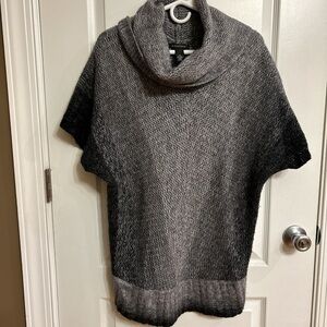Gray and Black Cowl Neck Sweater
